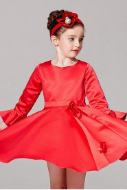 Long Sleeve A-line Flower Girl Dress