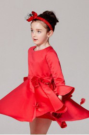 Long Sleeve A-line Flower Girl Dress