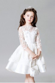 A-line Long Sleeve Flower Girl Dress