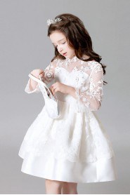 A-line Long Sleeve Flower Girl Dress