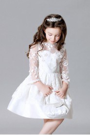 A-line Long Sleeve Flower Girl Dress