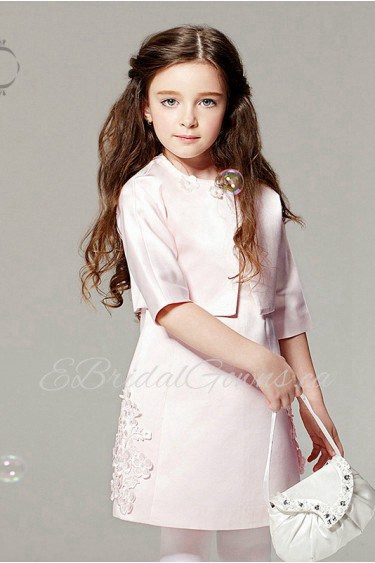 A-line Half Sleeve Flower Girl Dress