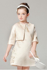 A-line Half Sleeve Flower Girl Dress