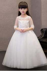 A-line Long Sleeve Flower Girl Dress