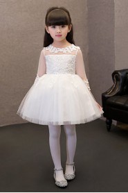 A-line Long Sleeve Flower Girl Dress