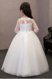 A-line Long Sleeve Flower Girl Dress