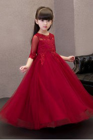 A-line Long Sleeve Flower Girl Dress