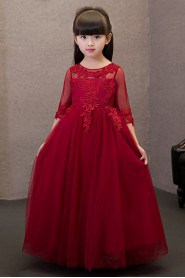 A-line Long Sleeve Flower Girl Dress