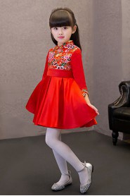 Long Sleeve A-line Flower Girl Dress