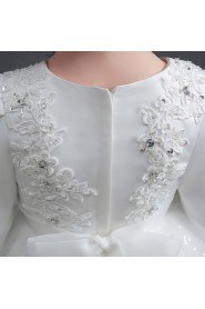 Lace Long Sleeve A-line Flower Girl Dress