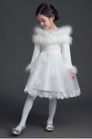 A-line Long Sleeve Flower Girl Dress