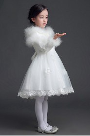 A-line Long Sleeve Flower Girl Dress