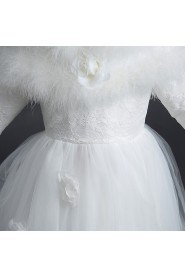 A-line Long Sleeve Flower Girl Dress