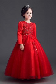 A-line Long Sleeve Flower Girl Dress