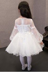 Lace Long Sleeve A-line Flower Girl Dress