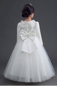 A-line Long Sleeve Lace Flower Girl Dress