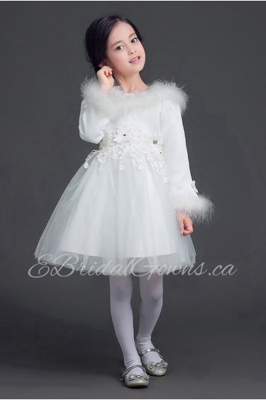 Long Sleeve A-line Flower Girl Dress