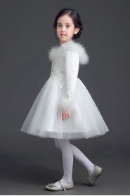 Long Sleeve A-line Flower Girl Dress