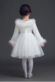 Long Sleeve A-line Flower Girl Dress