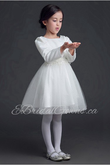 Long Sleeve A-line Flower Girl Dress