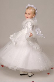 A-line Long Sleeve Flower Girl Dress