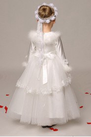 A-line Long Sleeve Flower Girl Dress