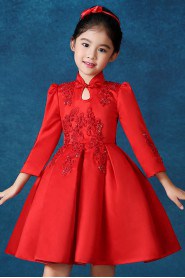 A-line Long Sleeve Flower Girl Dress