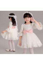 A-line Long Sleeve Flower Girl Dress