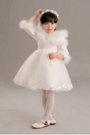 A-line Long Sleeve Flower Girl Dress