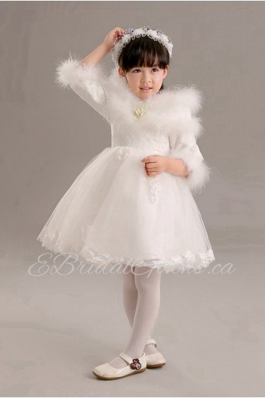 A-line Long Sleeve Flower Girl Dress