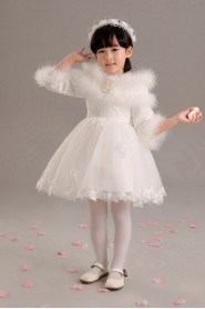 A-line Long Sleeve Flower Girl Dress