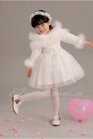 A-line Long Sleeve Flower Girl Dress