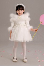 A-line Long Sleeve Flower Girl Dress