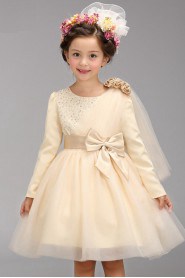 A-line Long Sleeve Flower Girl Dress