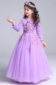 A-line Long Sleeve Flower Girl Dress