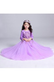 A-line Long Sleeve Flower Girl Dress