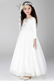 A-line Long Sleeve Flower Girl Dress