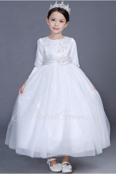 A-line Long Sleeve Flower Girl Dress