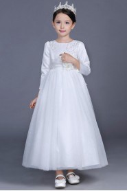 A-line Long Sleeve Flower Girl Dress