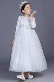 A-line Long Sleeve Flower Girl Dress