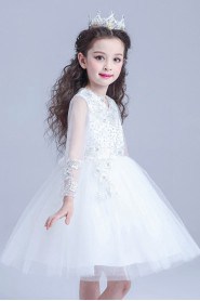 Long Sleeve A-line Flower Girl Dress