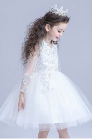 Long Sleeve A-line Flower Girl Dress