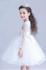 Long Sleeve A-line Flower Girl Dress