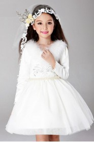 Long Sleeve A-line Flower Girl Dress