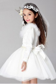 Long Sleeve A-line Flower Girl Dress