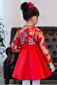 Long Sleeve A-line Flower Girl Dress