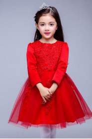 Long Sleeve A-line Flower Girl Dress