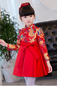 Long Sleeve A-line Flower Girl Dress