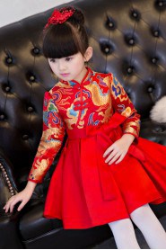 Long Sleeve A-line Flower Girl Dress