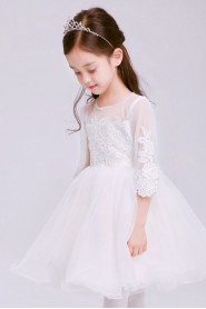 A-line Long Sleeve Flower Girl Dress